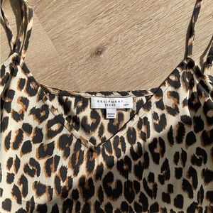 BN Fall animal print, silk, Equipment spaghetti strap camisol top. Size M.